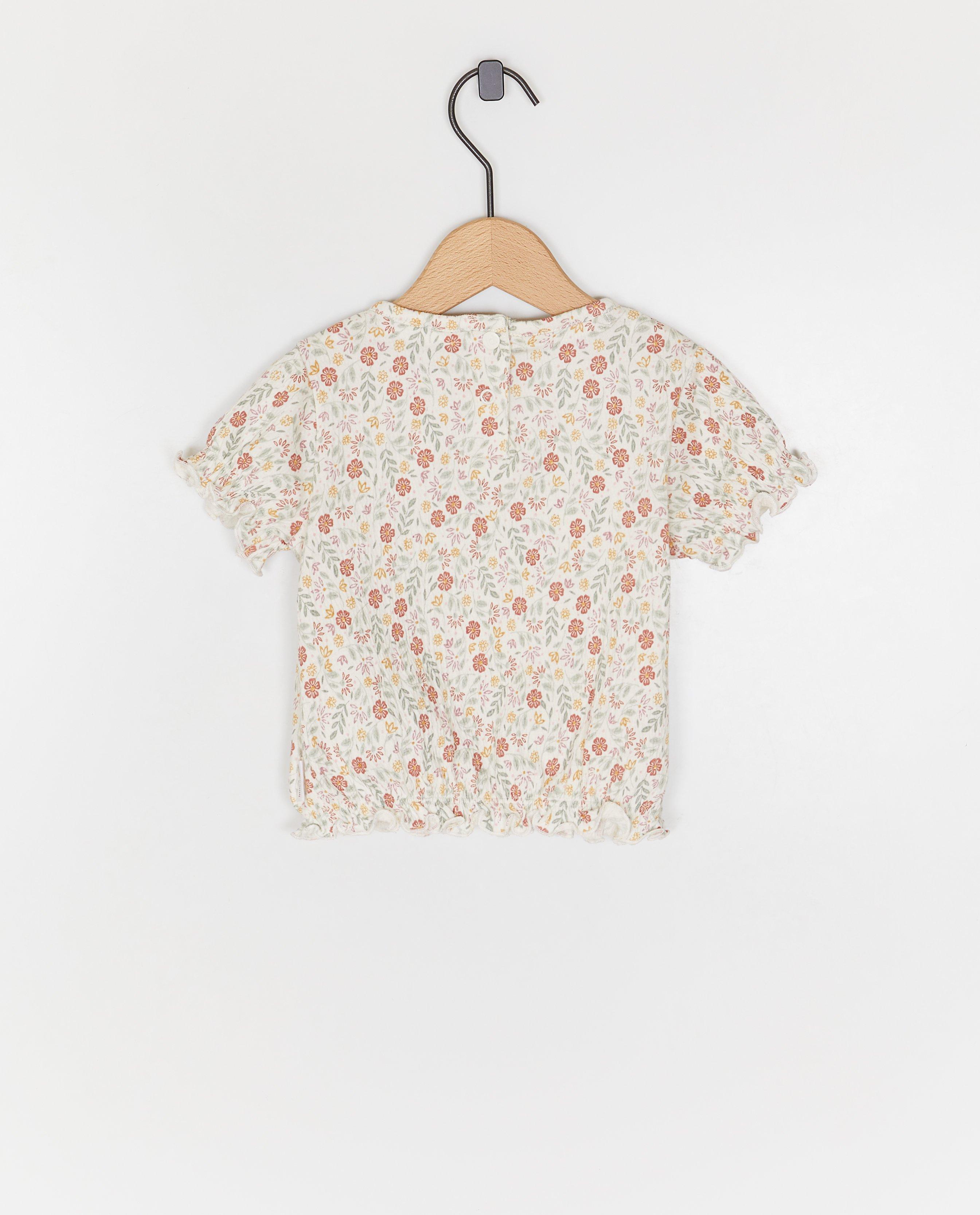 Tricou alb texturat Little Dutch