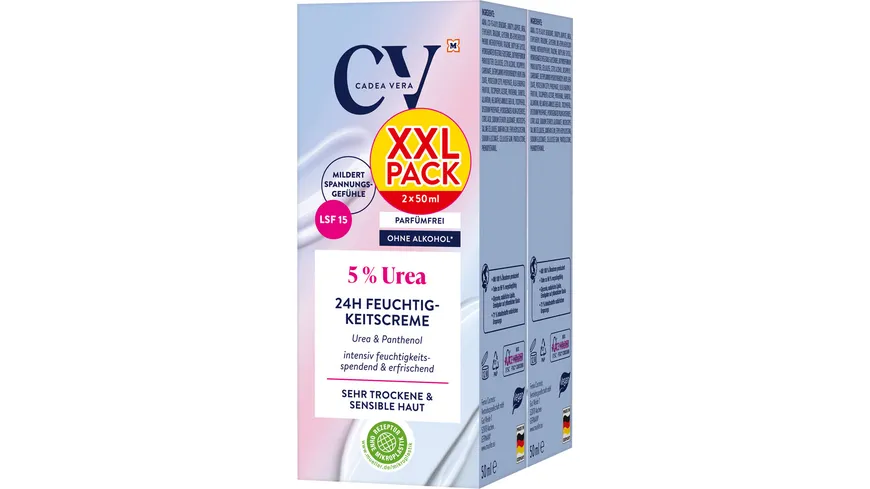 CV 5 % Urea 24h Feuchtigkeitscreme Doppelpack 100 ml