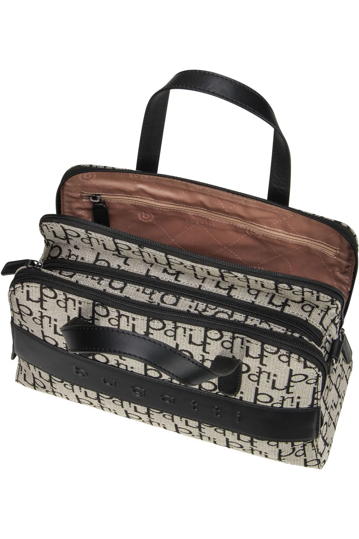 BUGATTI  Handtasche - Schwarz - Unifarben