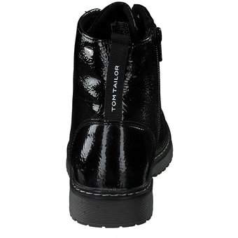 Tom Tailor Schnür Boots in schwarz