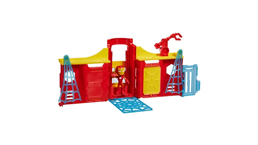 Hasbro - Marvel Spidey and His Amazing Friends Stark Tower Spielset mit Iron Man Figur