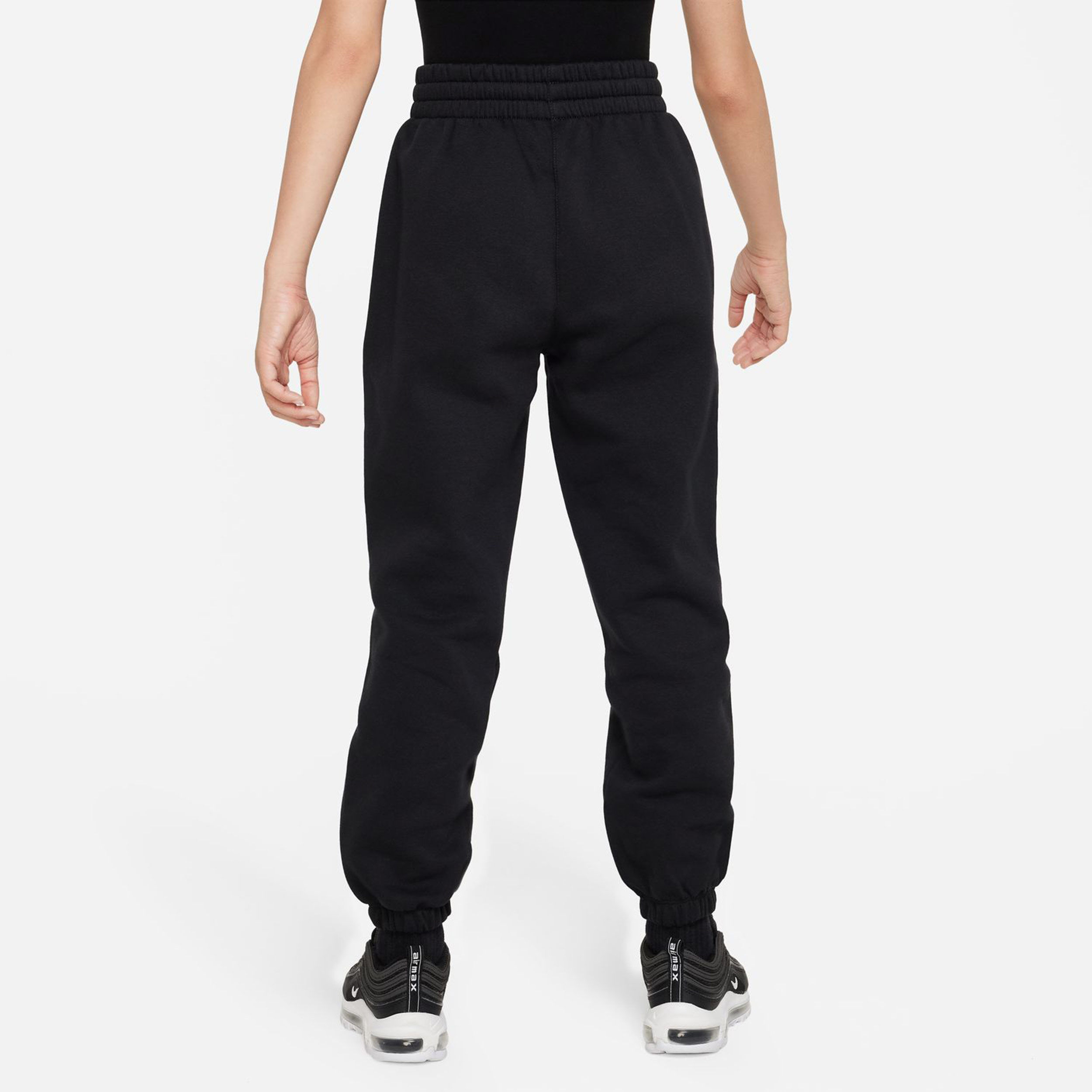 Club Fleece Loose Trainingshose Mädchen - Schwarz, Weiß