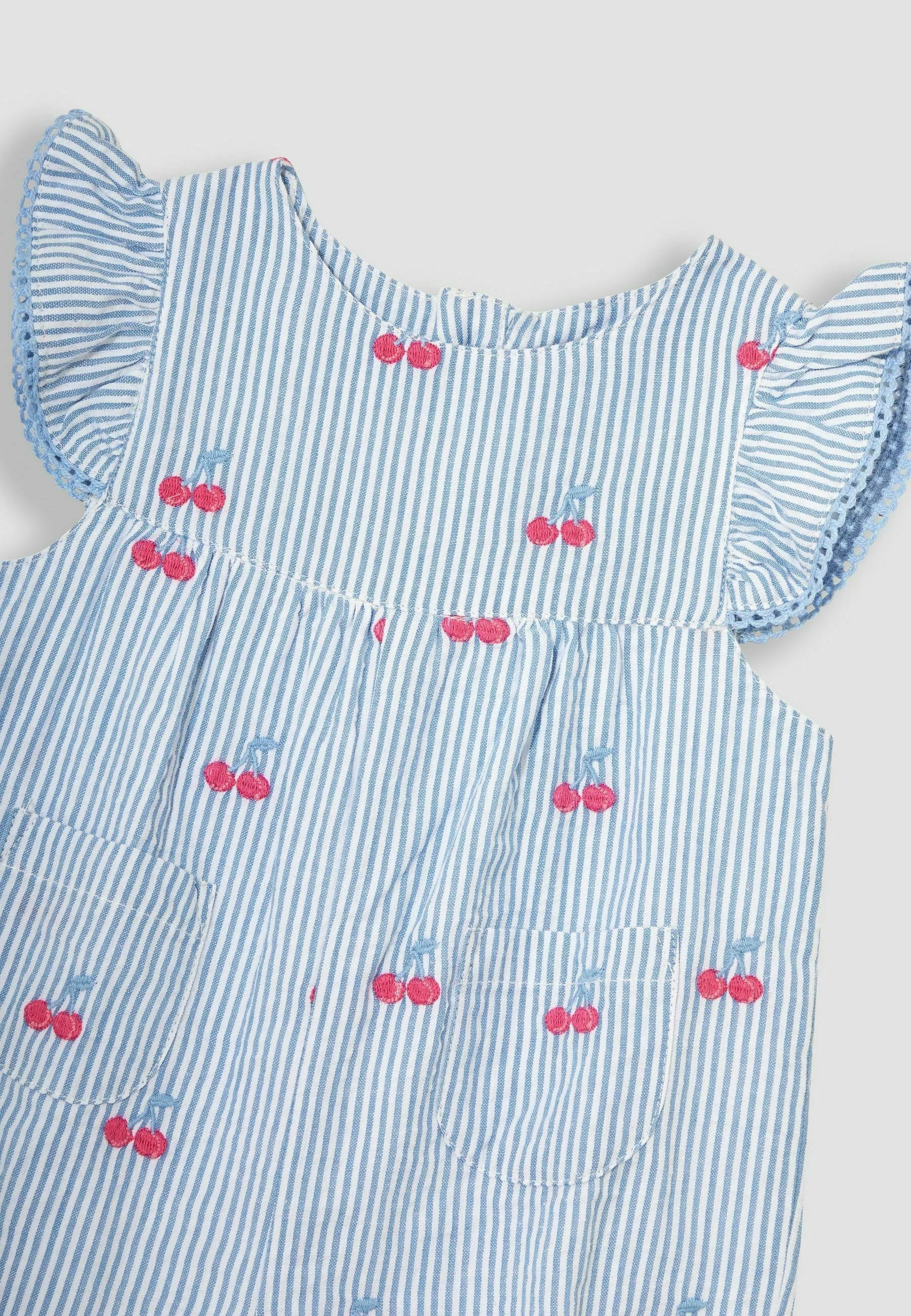 JoJo Maman Bébé CHERRY EMBROIDERED SEERSUCKER PRETTY-REGULAR FIT - Mono