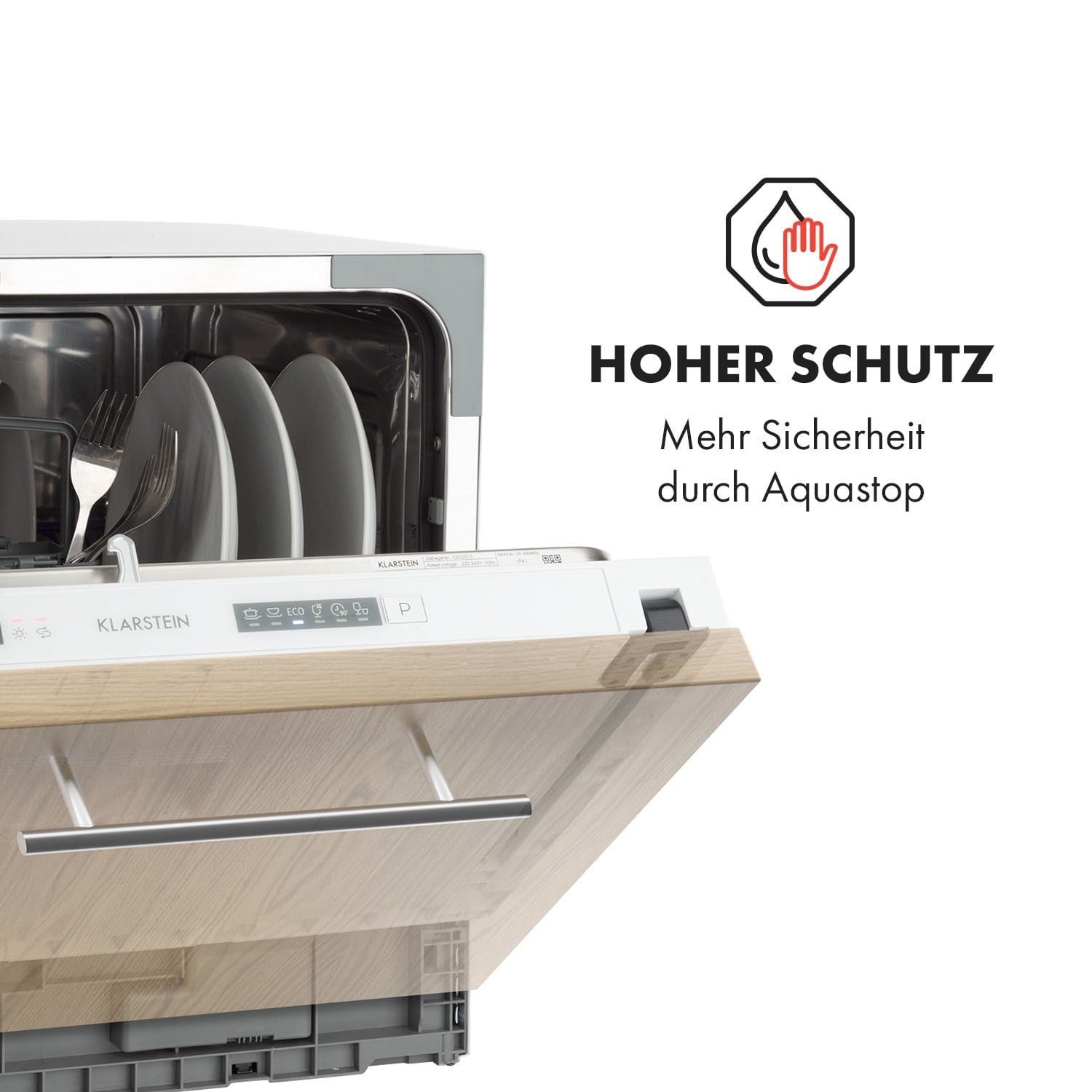 Klarstein Standgeschirrspüler Amazonia 6 Secret Einbau-Geschirrspüler 6 Programme, 10032915A, Mini Spülmaschine klein Tischspülmaschine Mini Tisch Geschirrspüler