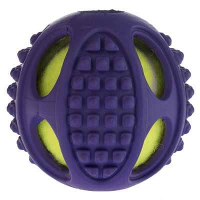 Hundespielzeug Gummi-Tennis-Ball 2in1