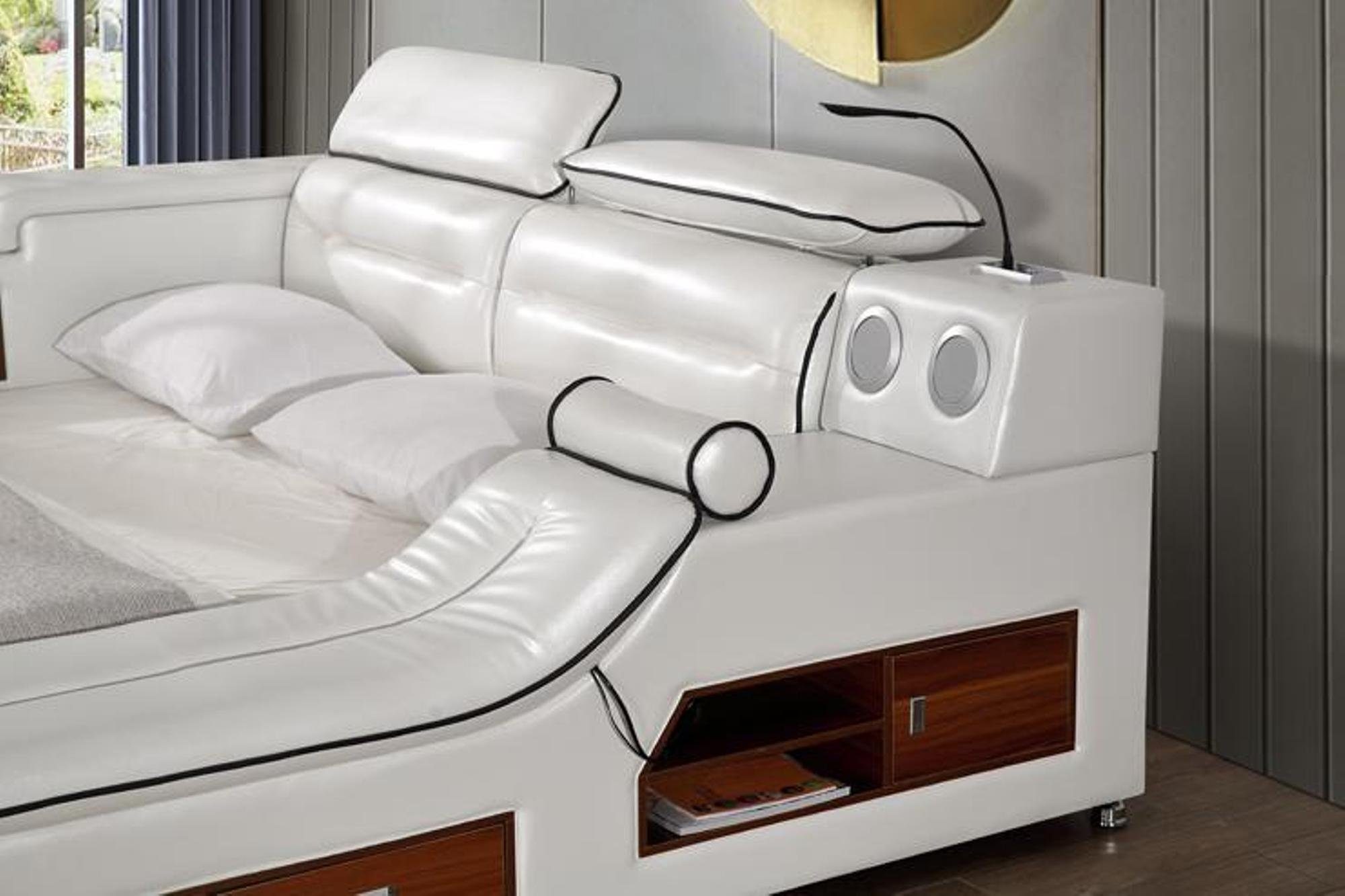 JVmoebel Bett Multifunktions Bett Doppel Betten Hotel xxl big Polster Betten USB