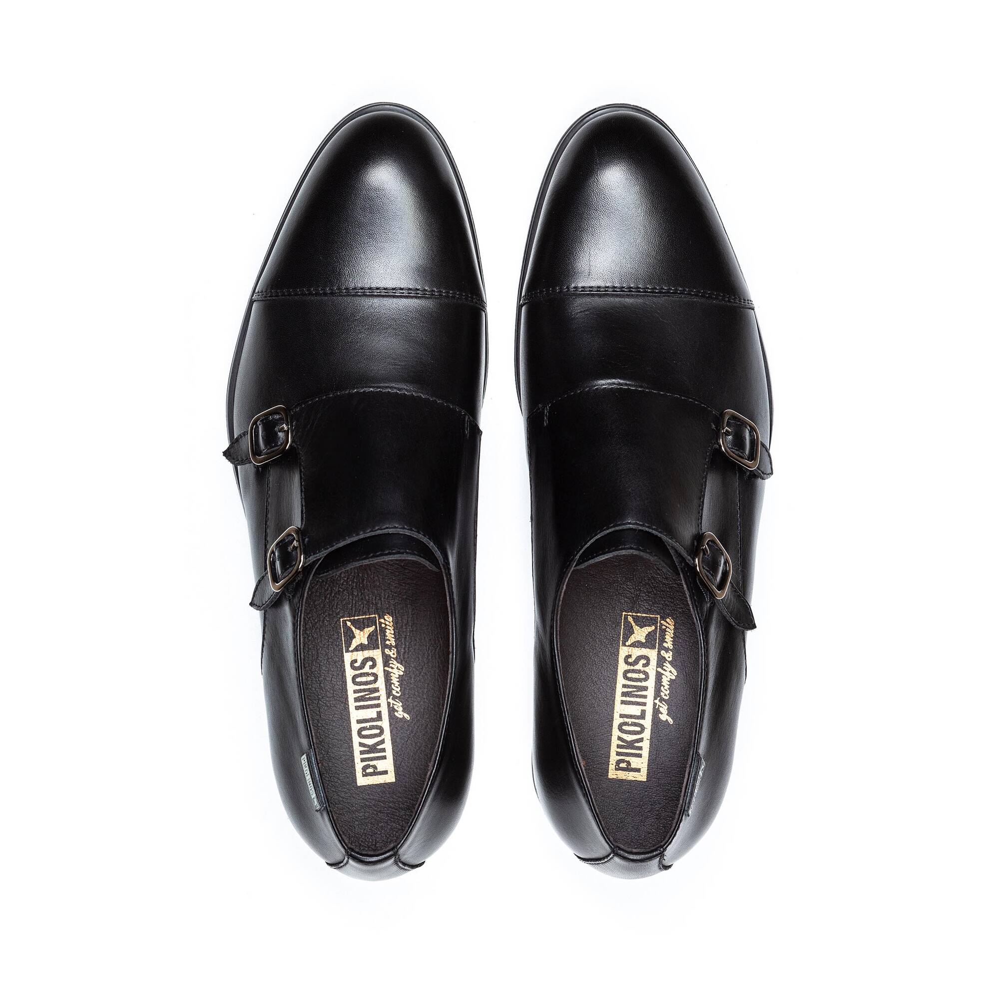 Eleganckie buty z klamrami - CZARNE