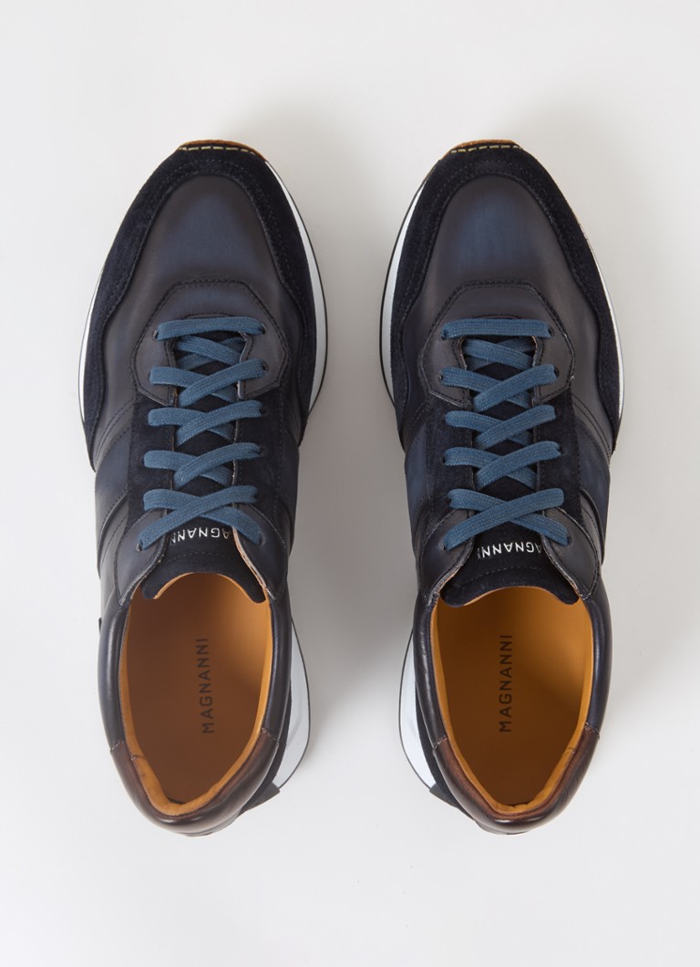 Baskets en cuir Magnanni Romero III avec détails en daim