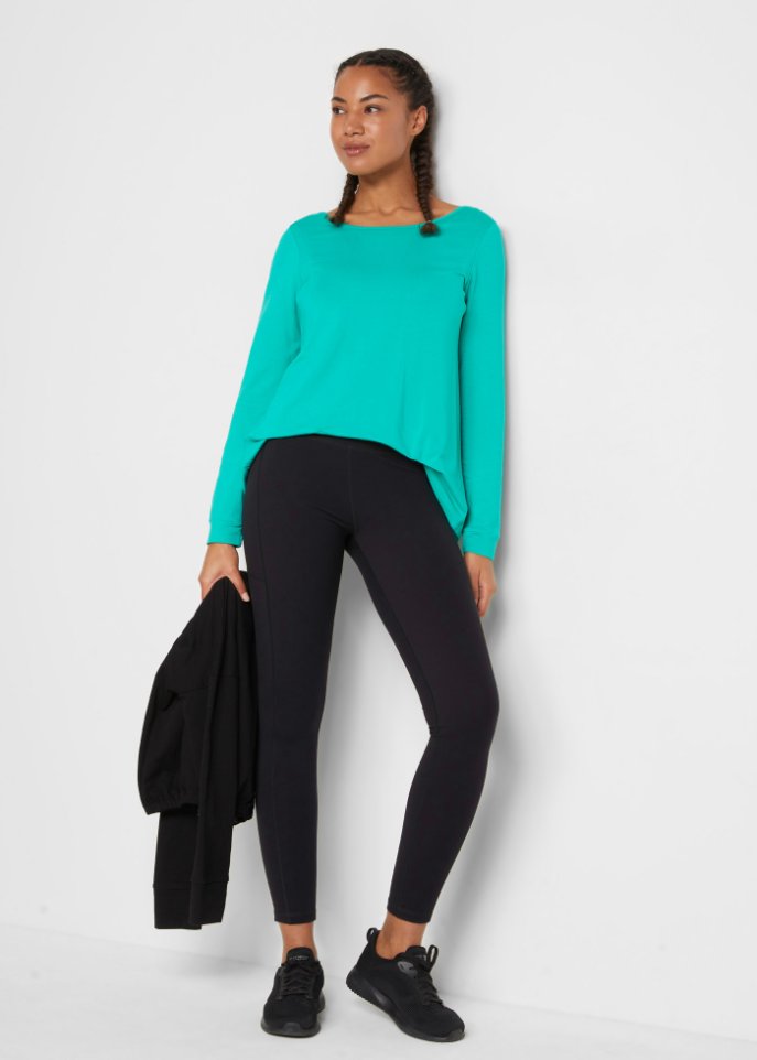 Ultrasofte Sport-Leggings mit seitlichen Taschen, knöchelfrei