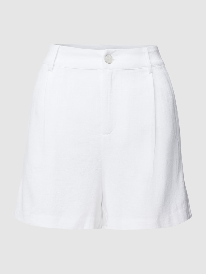 Bermudas mit Knopf- und Reißverschluss in weiß