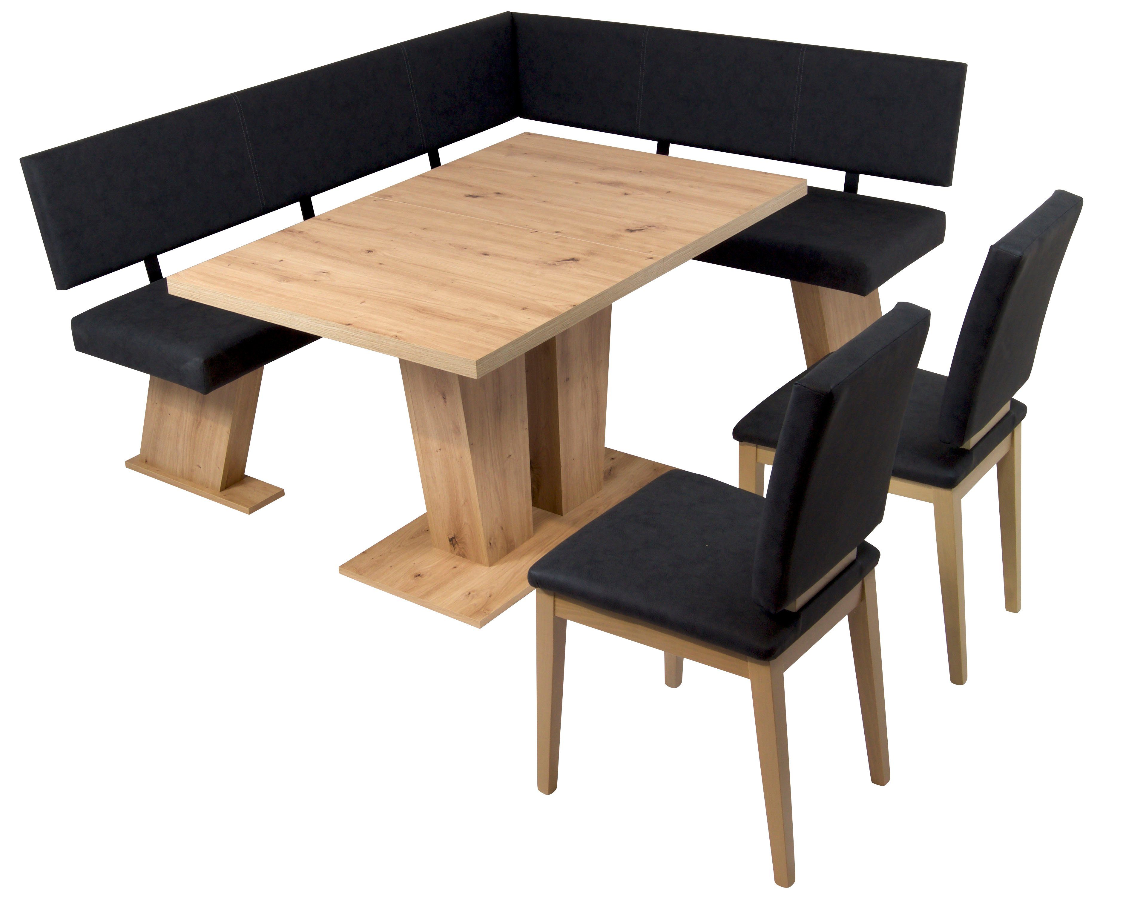 Stolebaenk Eckbankgruppe Verona Sonoma Artisan Links VEVEAR, (Eckbankgruppe, 1 x Eckbank, 1 x Tisch, 2 x Stuhl)