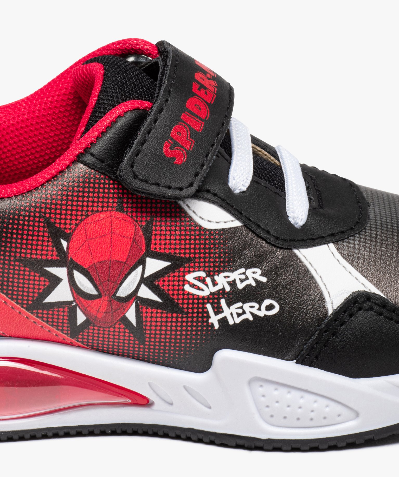 Baskets Garçon colorées à semelle lumineuse – Spider-Man noir | GEMO