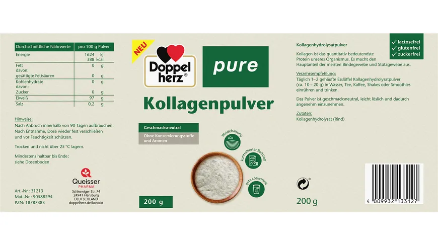 Doppelherz pure Kollagenpulver 200 g
