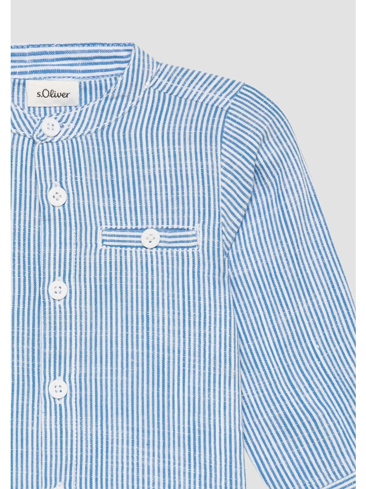 s.Oliver Hemd langarm in Blau günstig kaufen