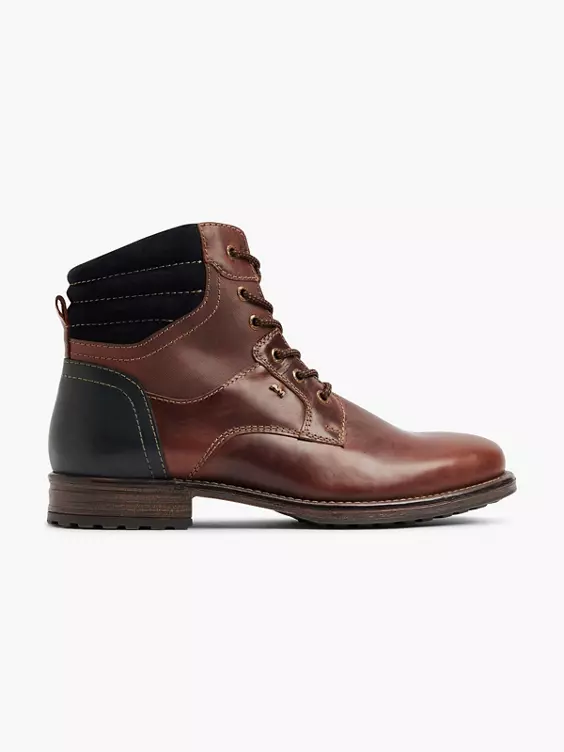 AM SHOE Leder Schnürboots