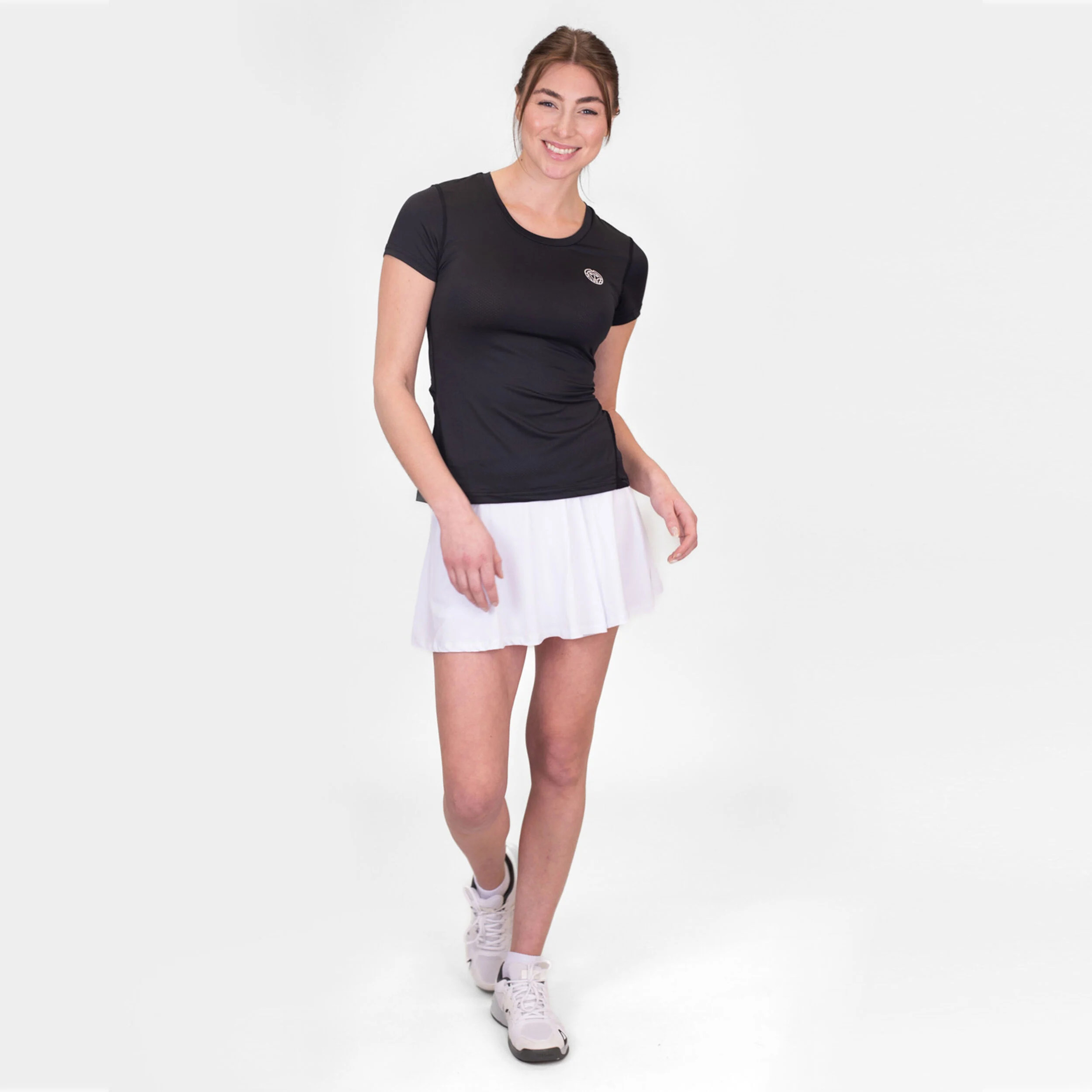 Crew T-Shirt Damen - Schwarz
