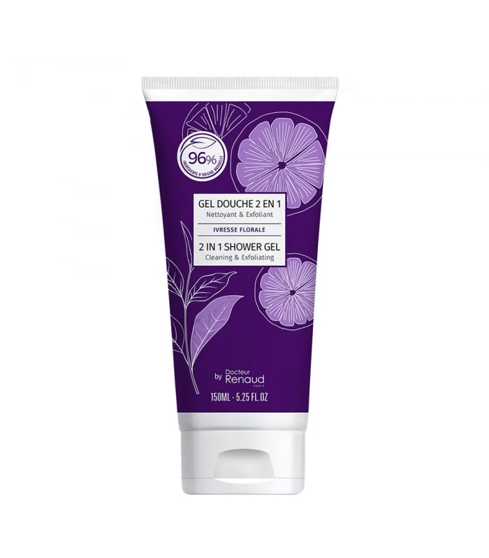 DOCTEUR RENAUD-IVRESSE FLORALE-Gel Douche 2 en 1 - Nettoyant & Exfoliant