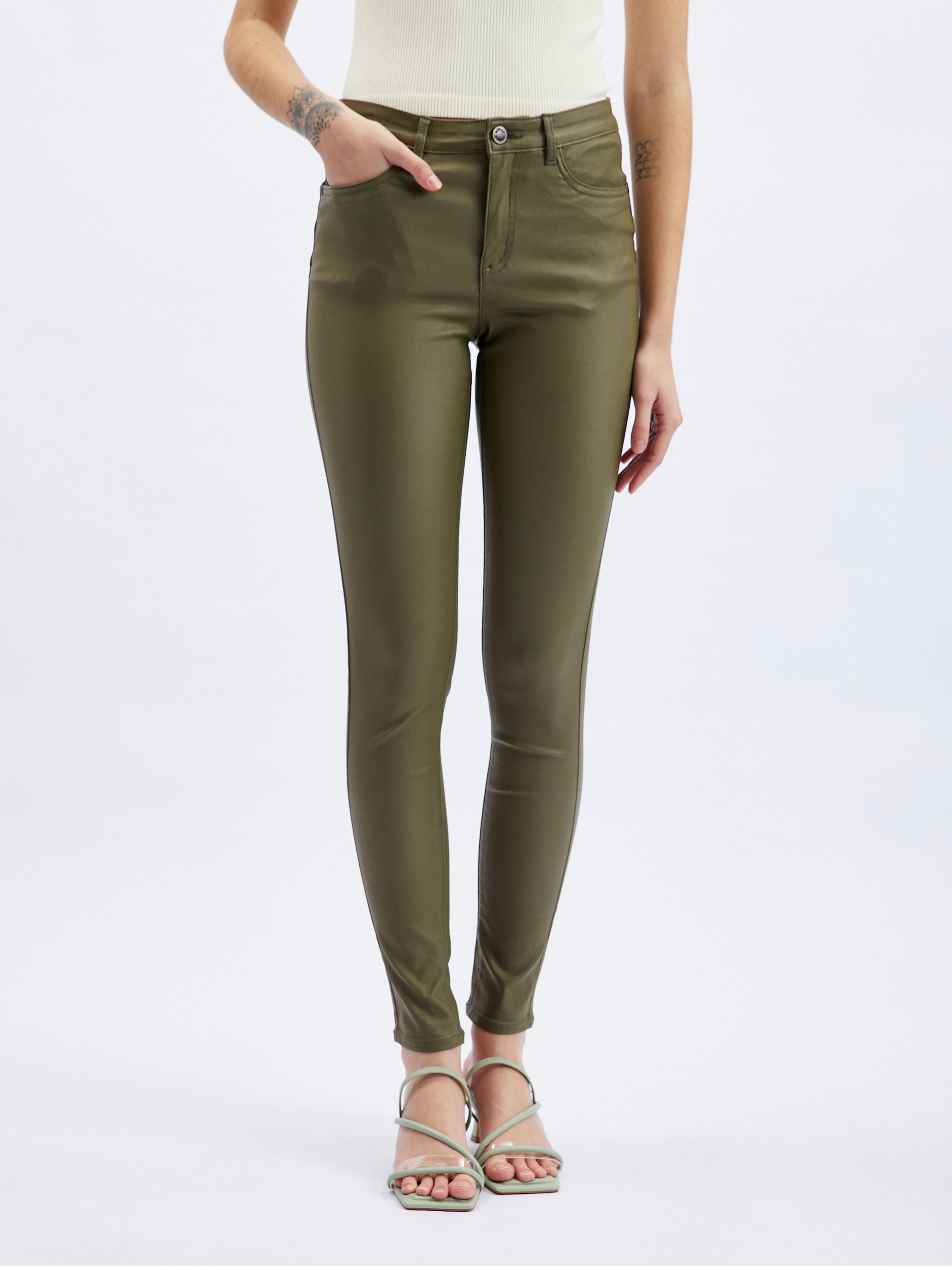 Khaki Damen Skinny Fit Hose ORSAY