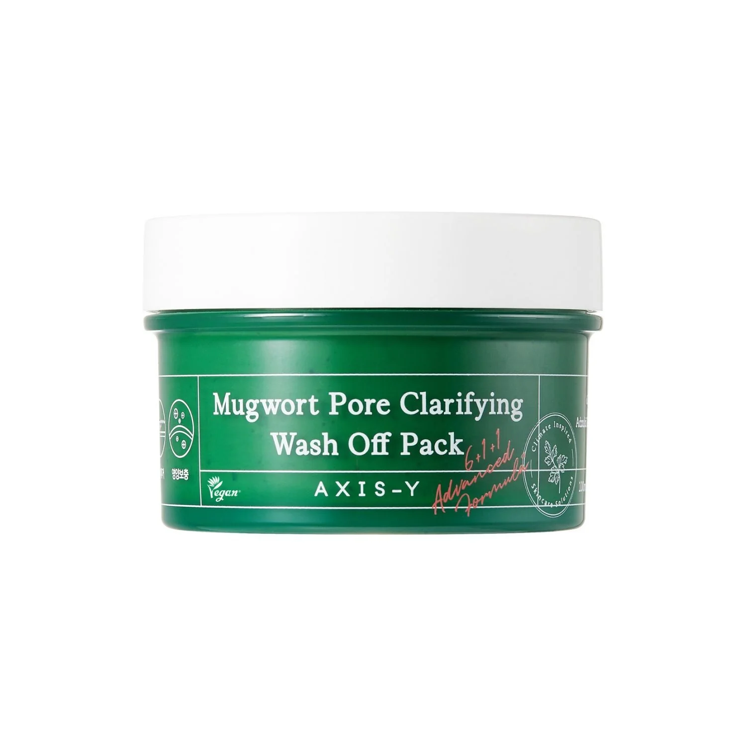 6+1+1 Mugwort Pore Clarifying Wash Off Pack - Maska za čišćenje lica, 24-satni tretman lica protiv nepravilnosti