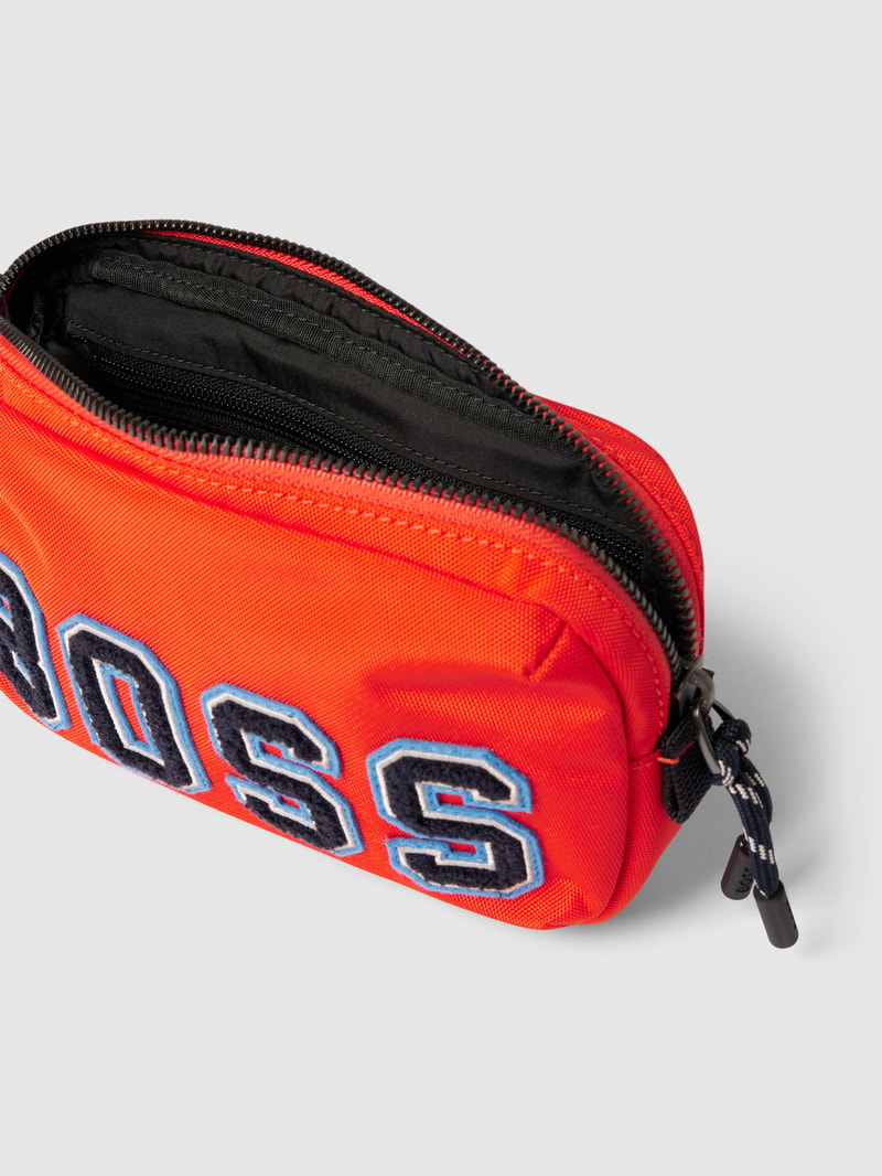 Bauchtasche mit Label-Patch Modell 'Catch' in orange
