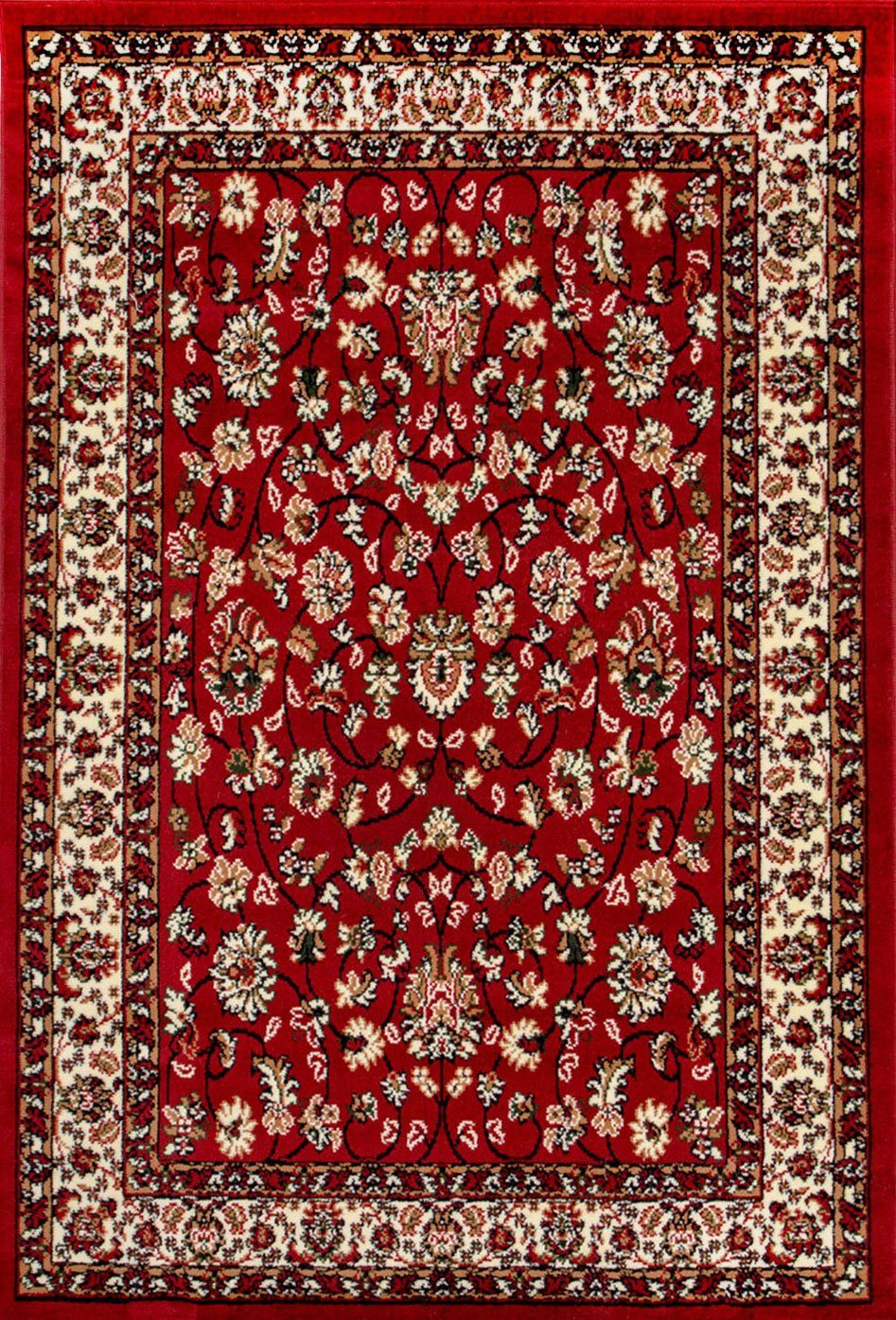 Orientteppich Klassischer Teppich, Vimoda, Höhe: 8 mm, mit Kunstvollem, Orient Muster, Rot