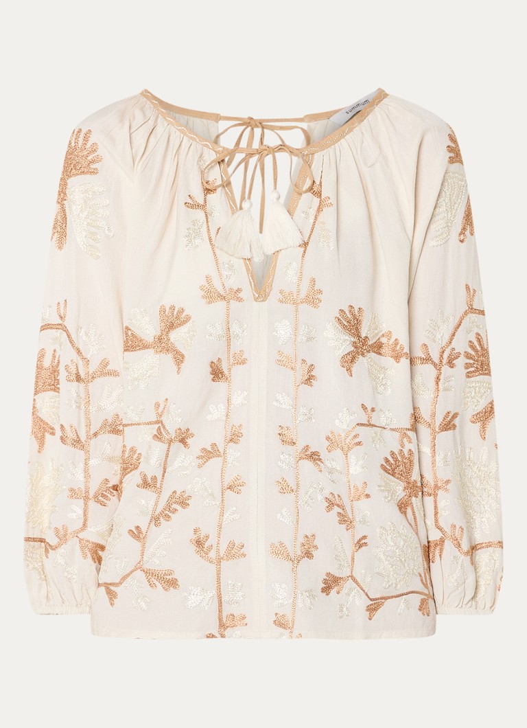 Summum Tunic in linen blend with embroidery