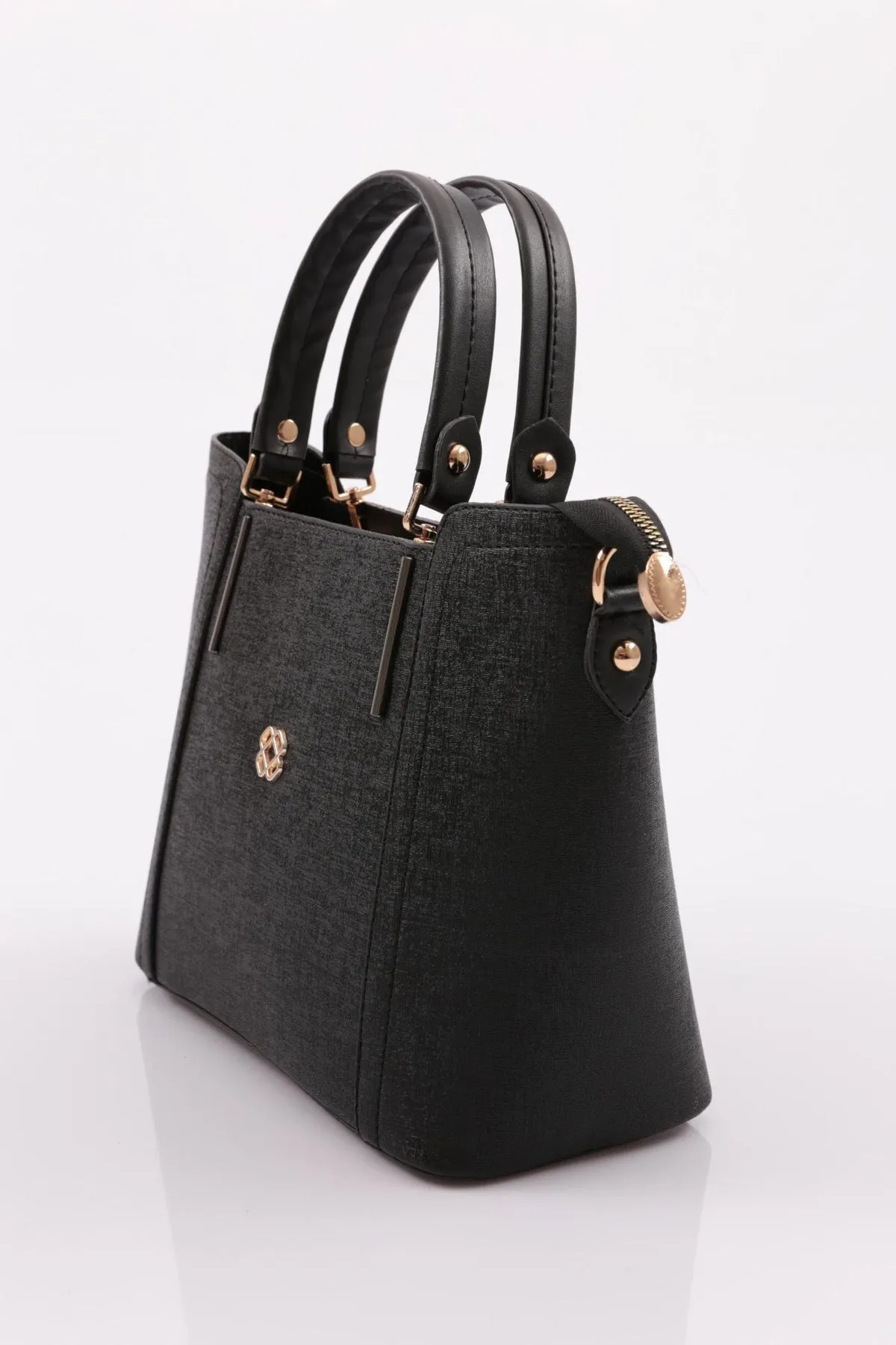 DGN  Schwarze Schulter- und Handtasche für Damen, Modell 3227 – Taycan