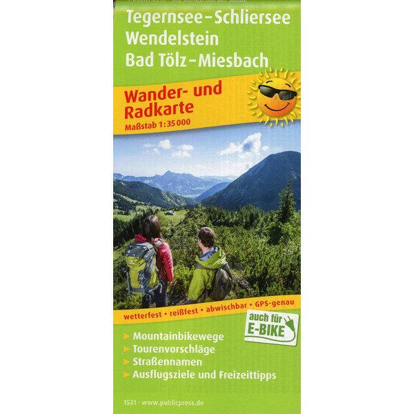 Tegernsee - Schliersee, Wendelstein, Bad Tölz - Miesbach 1:35 000 - Wanderkarte
