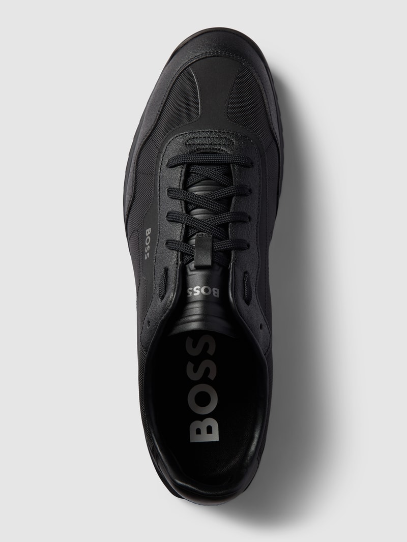 Sneaker mit Label-Print Modell 'Zayn' in schwarz
