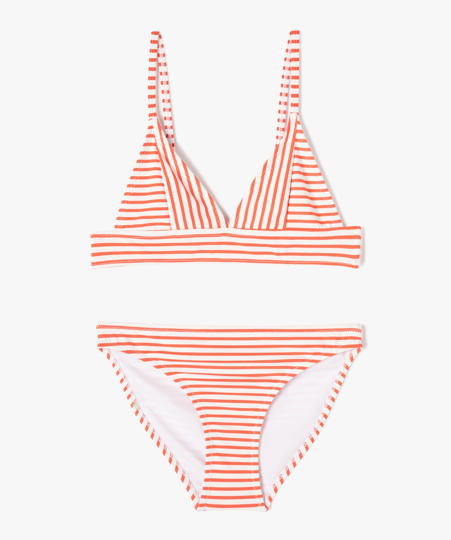Maillot de bain fille 2 pièces à rayures raye | GEMO