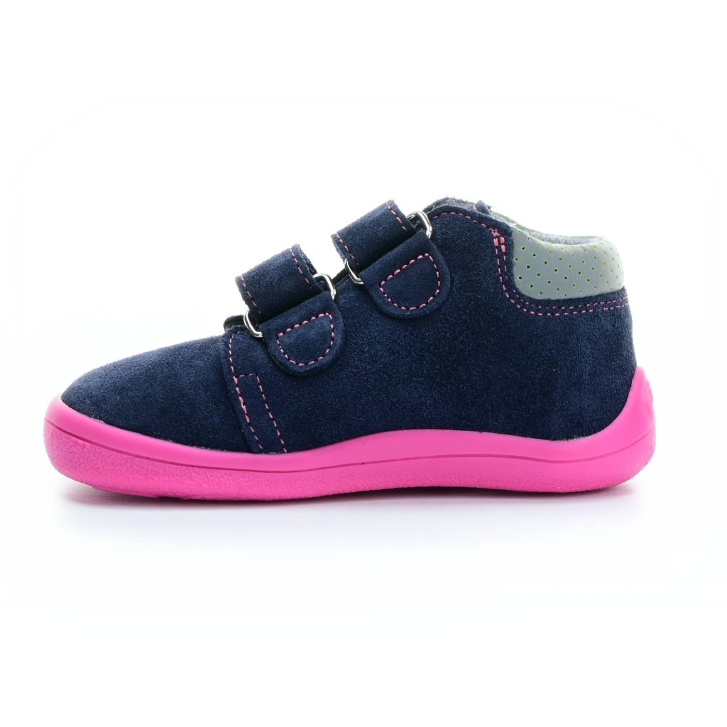 Beda Elisha mit Membran und Hinterkappe (BF 0001/W/M/OP) dunkelblaue Barfuß-Stiefeletten