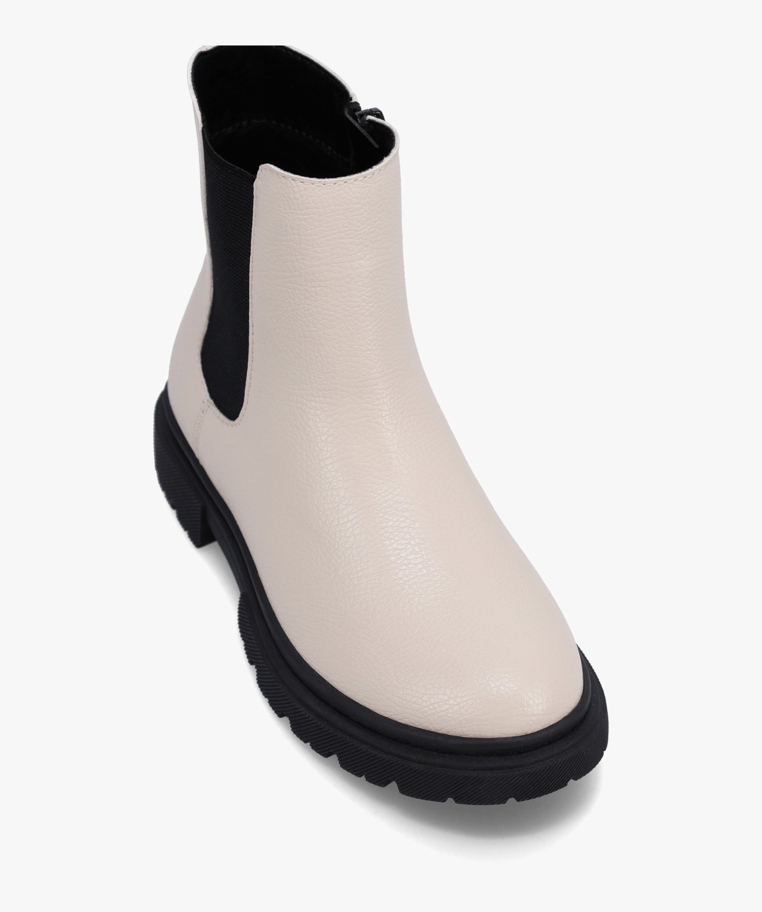 Chelsea boots fille sur semelle crantée beige | GEMO