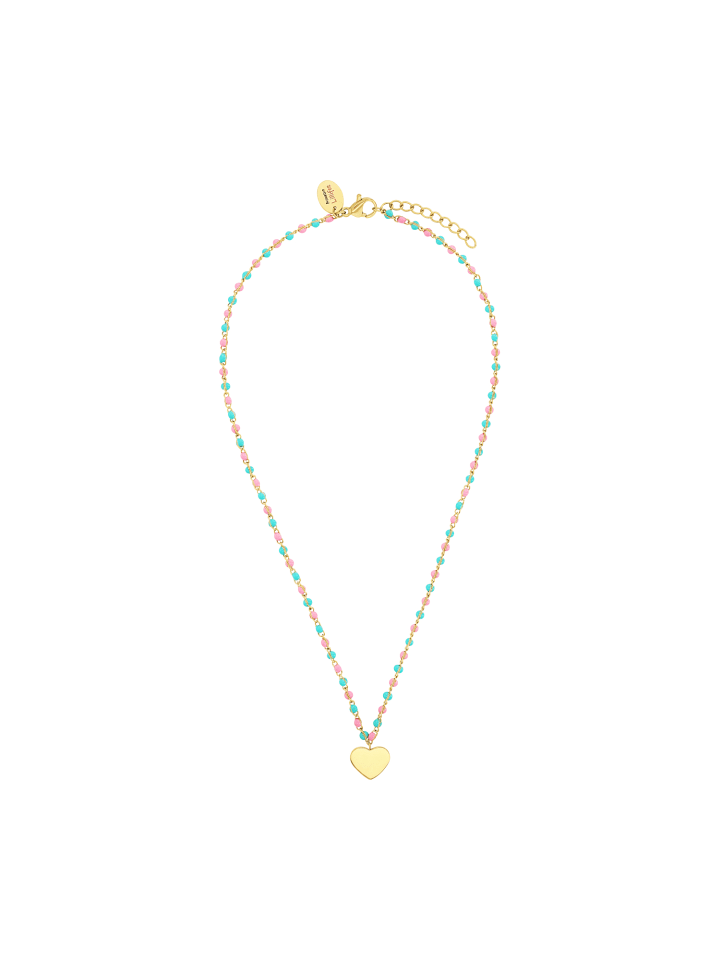 Prinzessin Lillifee Kette mit Anhänger Edelstahl, IP Gold in Rosa günstig kaufen 38 cm