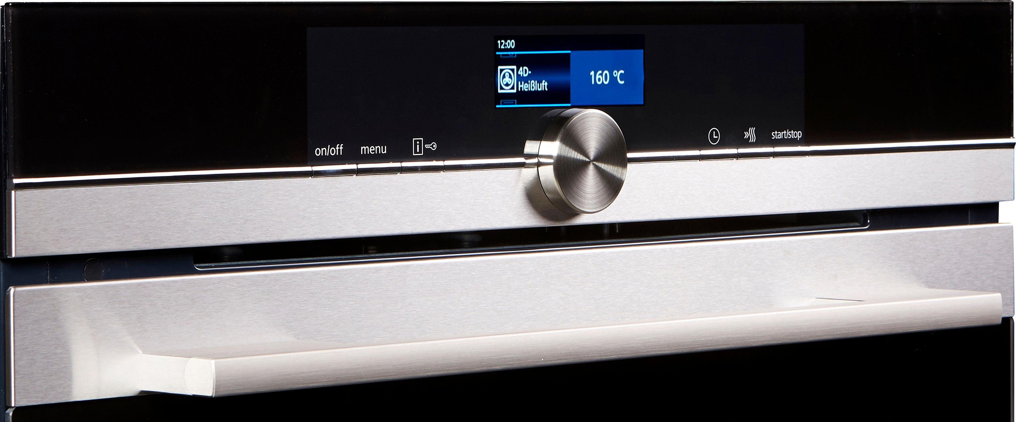 SIEMENS Pyrolyse Backofen iQ700 HM676G0S6, mit 1-fach-Teleskopauszug, Aqua-Reinigungsfunktion, mit 4D-Heißluft