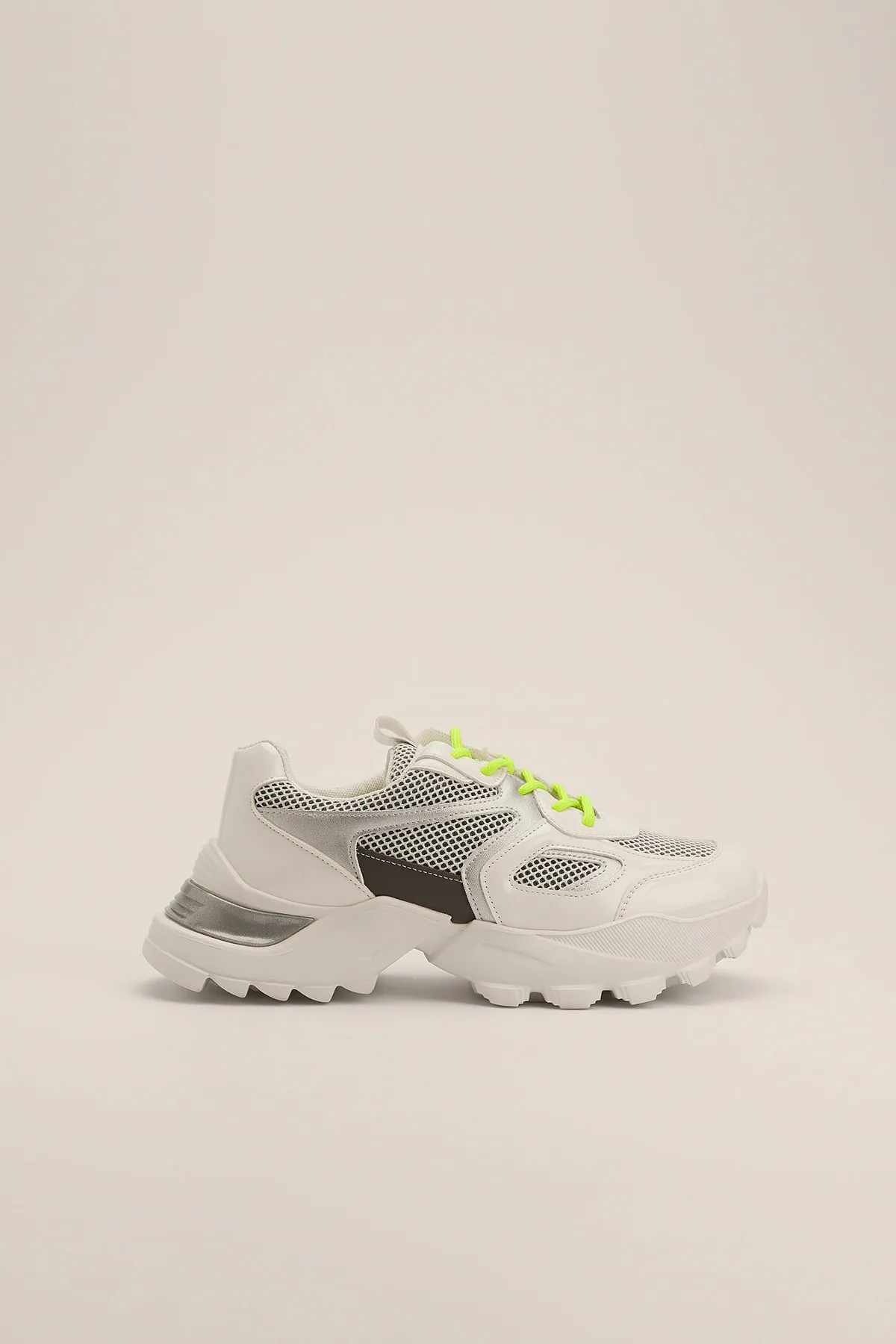 NA-KD  Sneaker - Weiß - Flacher Absatz