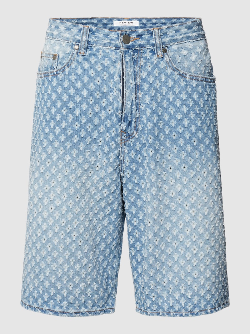 Bermudas mit 5-Pocket-Design in blau