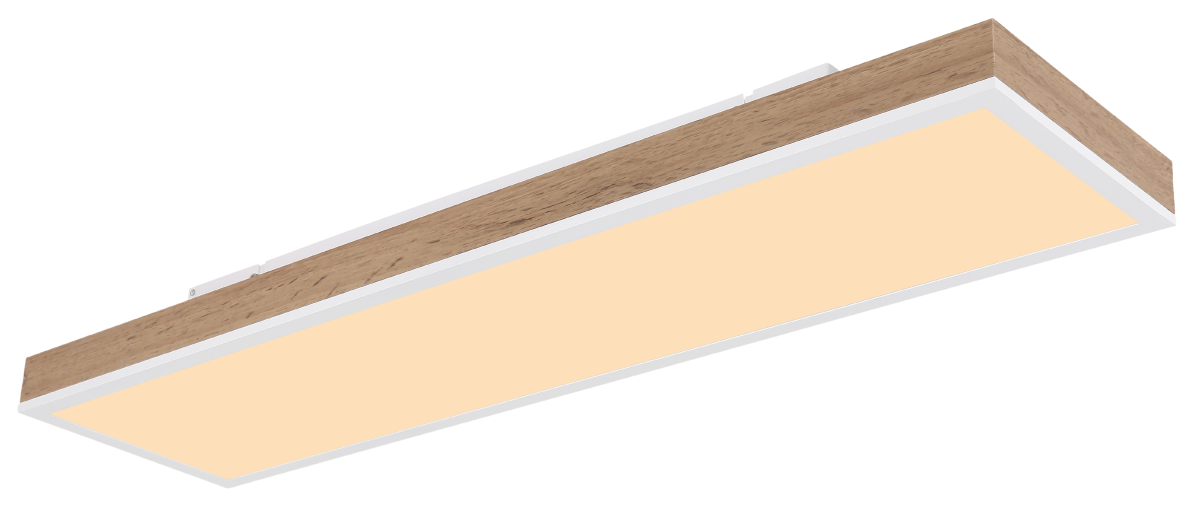 Globo LED Deckenleuchte Doro Eiche Weiß 80 x 20 cm