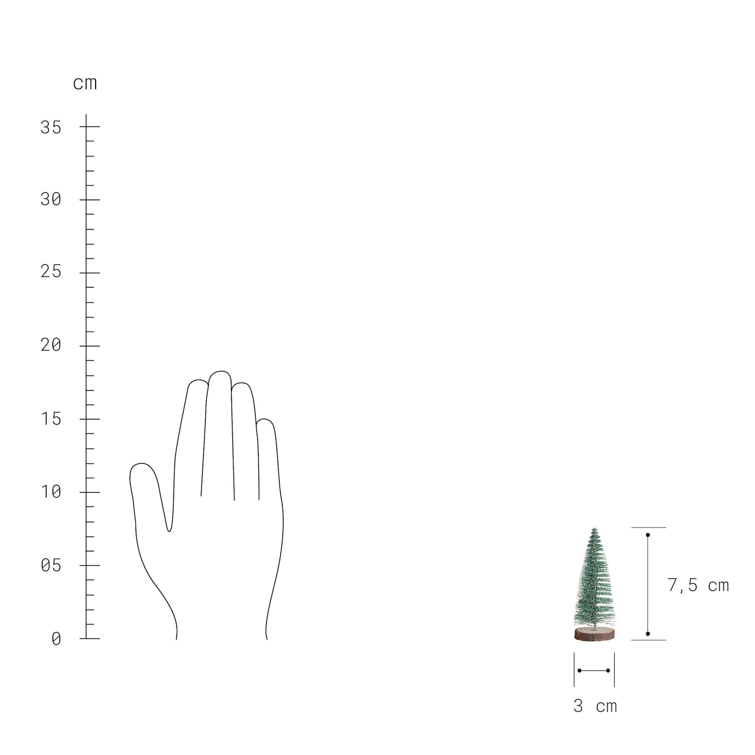X-MAS Mini Tannenbäume 6er-Set