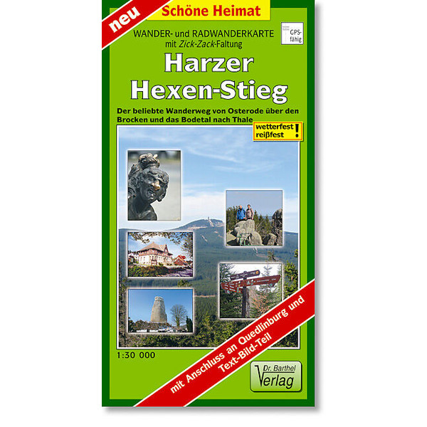 Harzer-Hexen-Stieg Radwander- und Wanderkarte 1 : 30 000 - Wanderkarte