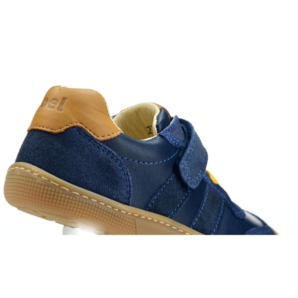 Koel4kids Dylan Suede Blue Barfußsneakers aus Leder 07M045.101-110