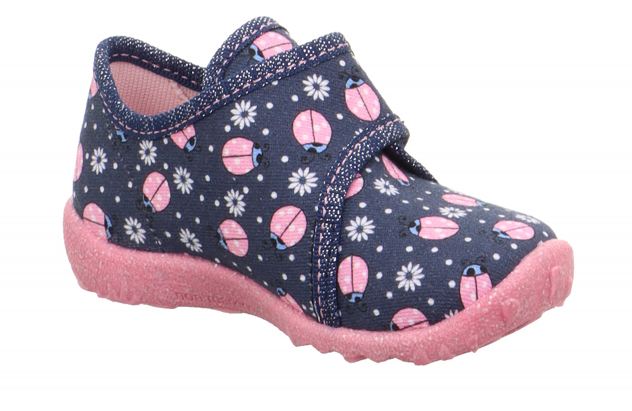 SPOTTY - Blau/MehrfarbigHausschuh mit Klettverschluss