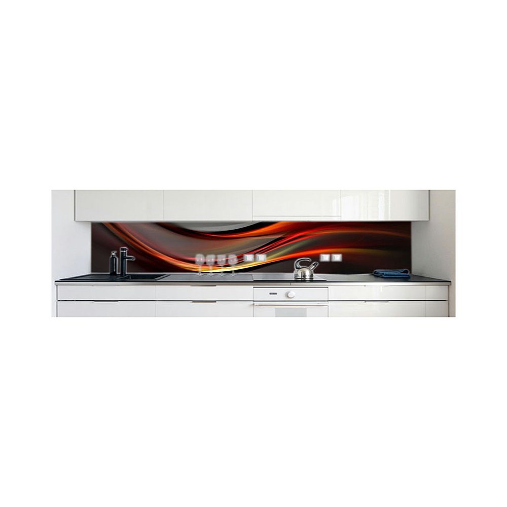 DRUCK-EXPERT Küchenrückwand Küchenrückwand Abstrakt Dunkel Premium Hart-PVC 0,4 mm selbstklebend