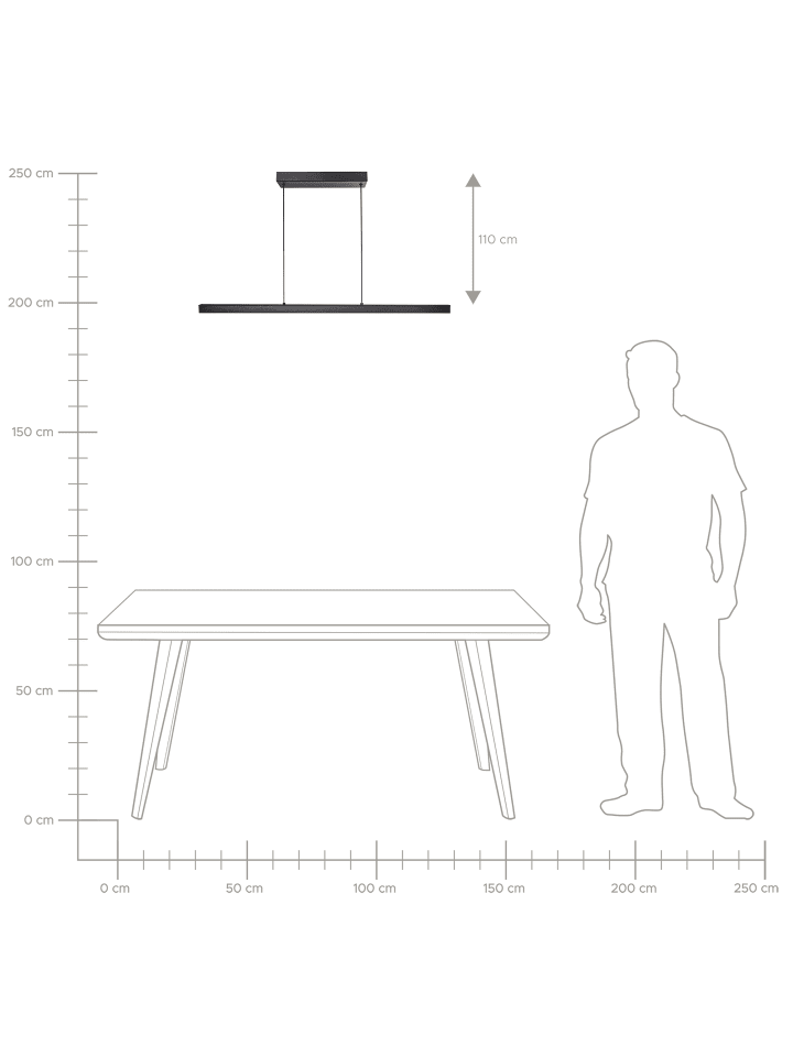 Beliani Pendelleuchten CANDELERO in Schwarz - (W) 90 x (H) 116 x (L) 10 cm günstig kaufen onesize