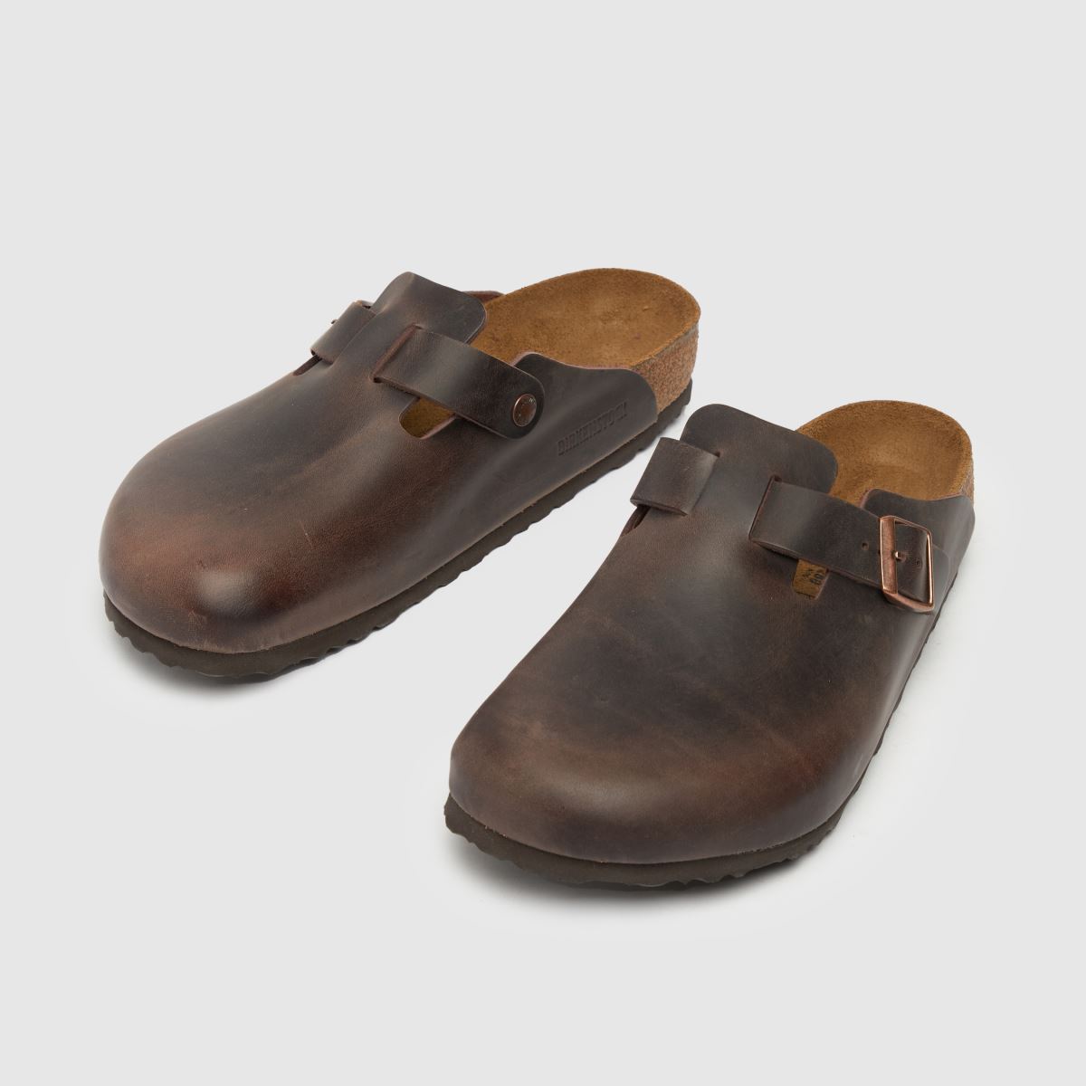 BIRKENSTOCK Boston klumpa szandál sötétbarna színben