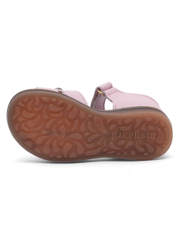 bisgaard Leder-Sandalen in Rosa/ Weiß günstig kaufen
