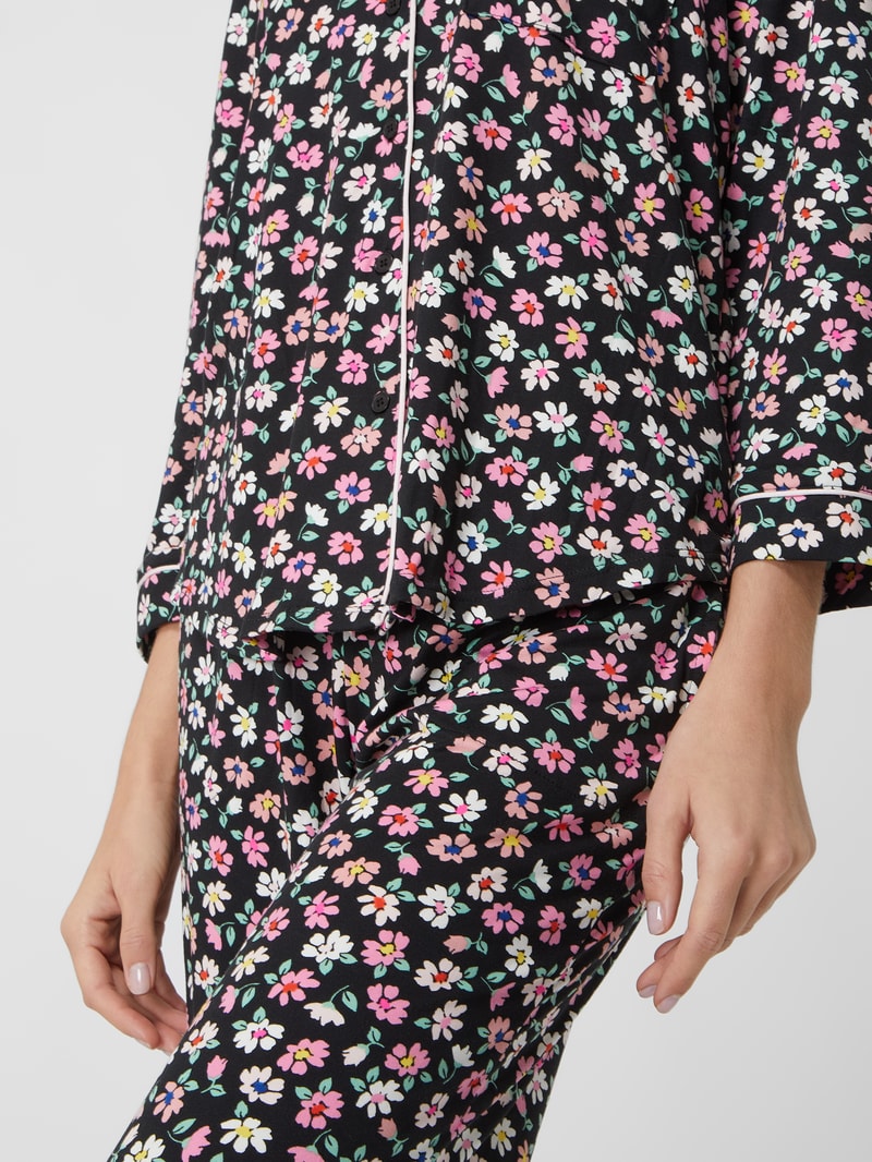 Pyjama mit Stretch-Anteil in schwarz