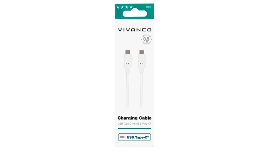 Vivanco Charging Cable, USB Type-C™ Daten- und Ladekabel, 0,5m