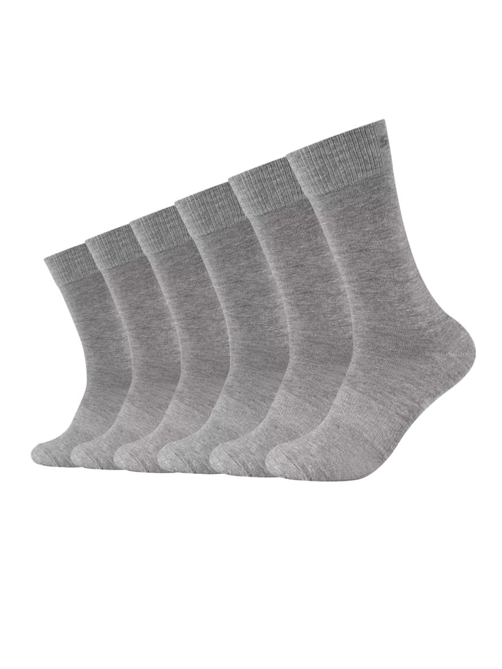 Skechers Socken Unisex 6p Basic Socks Mesh Ventilation in Light Grey Melange 3390 günstig kaufen