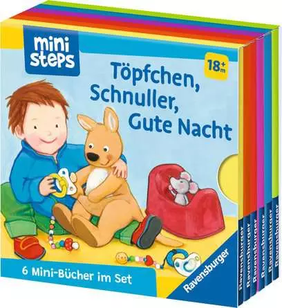 ministeps: Mein erster Bücher-Würfel: Töpfchen, Schnuller, Gute Nacht (Bücher-Set)