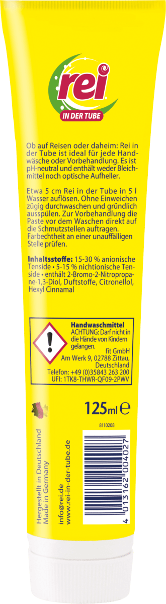 Handwaschmittel in der Tube für die Reise & daheim, 125 ml
